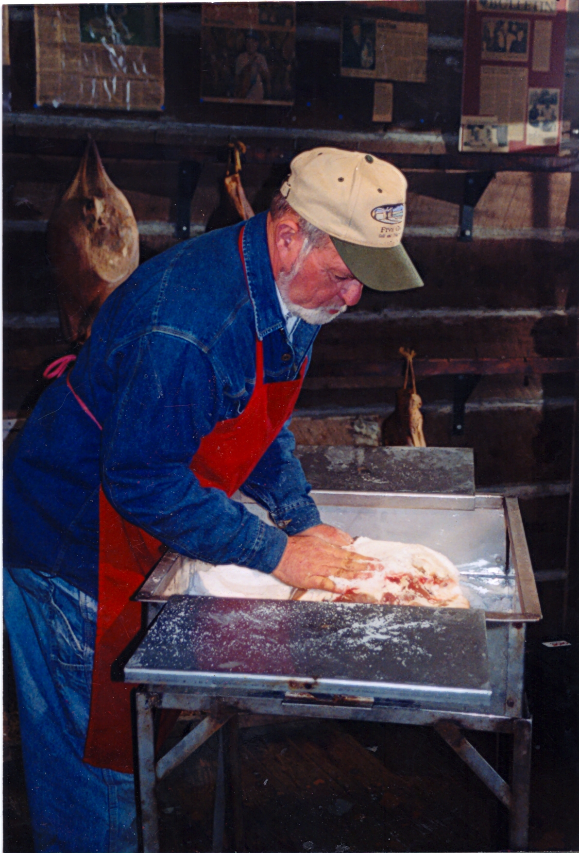 Second generation salting hams by hand